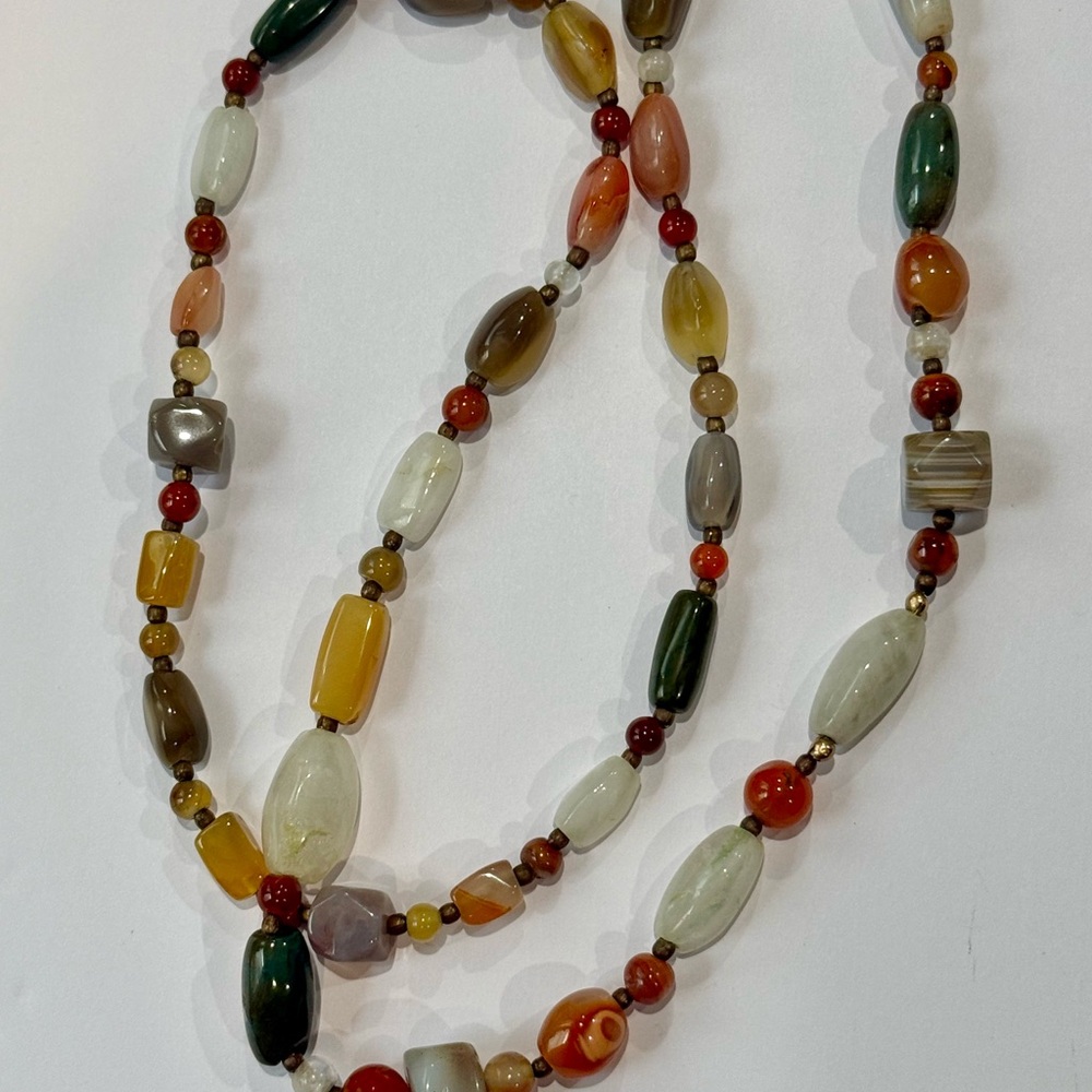 Genuine Stone Agate Quartz Necklace